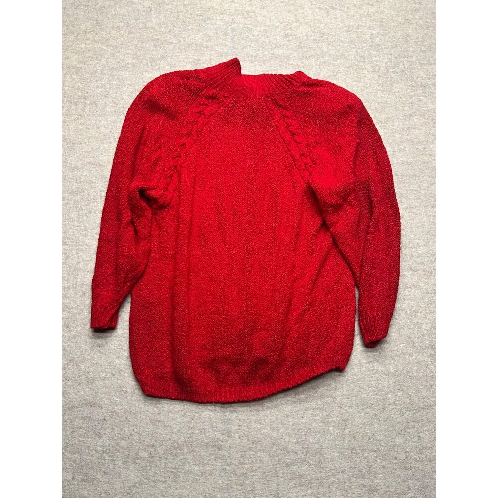 Vintage Maggie Lawrence Collection Red Knit Long sleeve Acrylic Sweater 18/20 - Picture 6 of 9